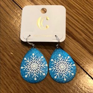 Sparkle Frozen- themed Drop Earrings